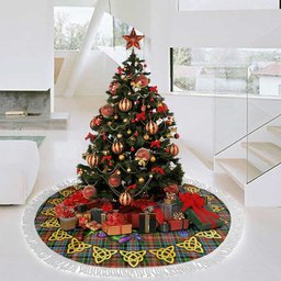 ScotsTee Shop Scottish Caledonia Ancient Thistle Celtic Knot Tartan Christmas Tree Skirt