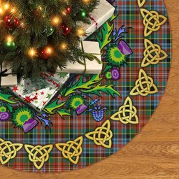 ScotsTee Shop Scottish Caledonia Ancient Thistle Celtic Knot Tartan Christmas Tree Skirt