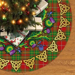 ScotsTee Shop Scottish Burnett Ancient Thistle Celtic Knot Tartan Christmas Tree Skirt