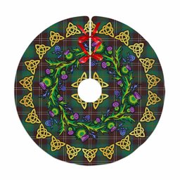 ScotsTee Shop Scottish Chisholm Hunting Ancient Thistle Celtic Knot Tartan Christmas Tree Skirt