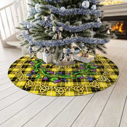 ScotsTee Shop Scottish Barclay Dress Modern Thistle Celtic Knot Tartan Christmas Tree Skirt