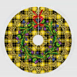 ScotsTee Shop Scottish Barclay Dress Modern Thistle Celtic Knot Tartan Christmas Tree Skirt