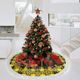 ScotsTee Shop Scottish Barclay Dress Modern Thistle Celtic Knot Tartan Christmas Tree Skirt