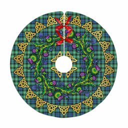ScotsTee Shop Scottish Graham of Montrose Ancient Thistle Celtic Knot Tartan Christmas Tree Skirt
