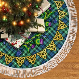 ScotsTee Shop Scottish Graham of Montrose Ancient Thistle Celtic Knot Tartan Christmas Tree Skirt