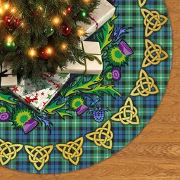 ScotsTee Shop Scottish Graham of Montrose Ancient Thistle Celtic Knot Tartan Christmas Tree Skirt