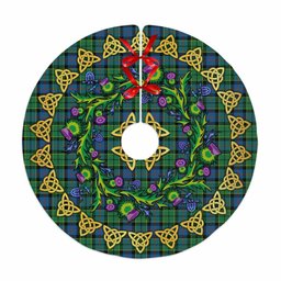 ScotsTee Shop Scottish Forsyth Ancient Thistle Celtic Knot Tartan Christmas Tree Skirt