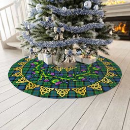 ScotsTee Shop Scottish Forsyth Ancient Thistle Celtic Knot Tartan Christmas Tree Skirt