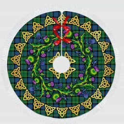 ScotsTee Shop Scottish Forsyth Ancient Thistle Celtic Knot Tartan Christmas Tree Skirt