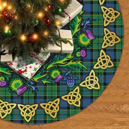 ScotsTee Shop Scottish Forsyth Ancient Thistle Celtic Knot Tartan Christmas Tree Skirt