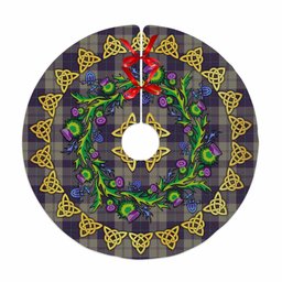ScotsTee Shop Scottish Cunningham Dress Blue Dancers Thistle Celtic Knot Tartan Christmas Tree Skirt