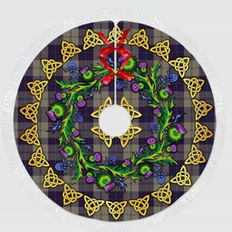 ScotsTee Shop Scottish Cunningham Dress Blue Dancers Thistle Celtic Knot Tartan Christmas Tree Skirt