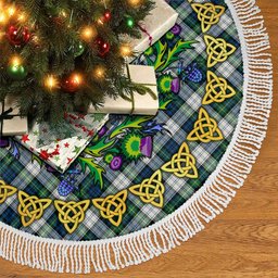 ScotsTee Shop Scottish Gordon Dress Ancient Thistle Celtic Knot Tartan Christmas Tree Skirt