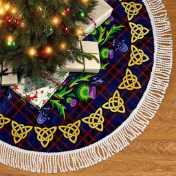 ScotsTee Shop Scottish Home Modern Thistle Celtic Knot Tartan Christmas Tree Skirt