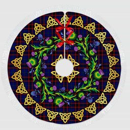 ScotsTee Shop Scottish Home Modern Thistle Celtic Knot Tartan Christmas Tree Skirt