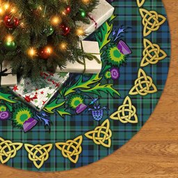 ScotsTee Shop Scottish MacCallum Ancient Thistle Celtic Knot Tartan Christmas Tree Skirt