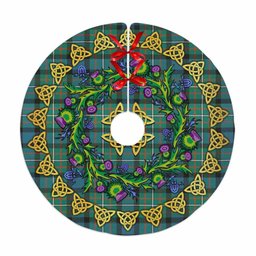 ScotsTee Shop Scottish Ferguson Ancient Thistle Celtic Knot Tartan Christmas Tree Skirt