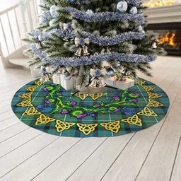 ScotsTee Shop Scottish Ferguson Ancient Thistle Celtic Knot Tartan Christmas Tree Skirt