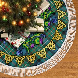 ScotsTee Shop Scottish Ferguson Ancient Thistle Celtic Knot Tartan Christmas Tree Skirt