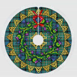 ScotsTee Shop Scottish Ferguson Ancient Thistle Celtic Knot Tartan Christmas Tree Skirt