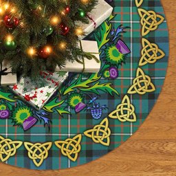 ScotsTee Shop Scottish Ferguson Ancient Thistle Celtic Knot Tartan Christmas Tree Skirt