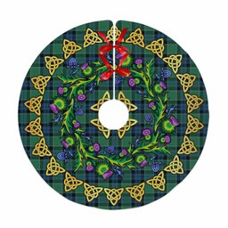 ScotsTee Shop Scottish Graham of Menteith Ancient Thistle Celtic Knot Tartan Christmas Tree Skirt