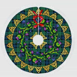 ScotsTee Shop Scottish Graham of Menteith Ancient Thistle Celtic Knot Tartan Christmas Tree Skirt