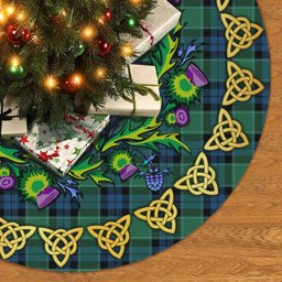ScotsTee Shop Scottish Graham of Menteith Ancient Thistle Celtic Knot Tartan Christmas Tree Skirt
