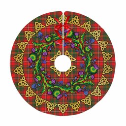 ScotsTee Shop Scottish Hay Modern Thistle Celtic Knot Tartan Christmas Tree Skirt