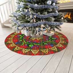 ScotsTee Shop Scottish Hay Modern Thistle Celtic Knot Tartan Christmas Tree Skirt