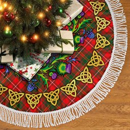 ScotsTee Shop Scottish Hay Modern Thistle Celtic Knot Tartan Christmas Tree Skirt