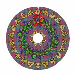 ScotsTee Shop Scottish Lindsay Ancient Thistle Celtic Knot Tartan Christmas Tree Skirt
