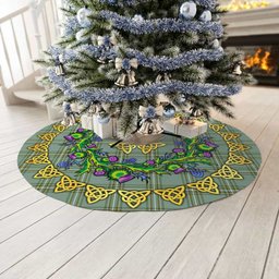 ScotsTee Shop Scottish Kelly Dress Thistle Celtic Knot Tartan Christmas Tree Skirt