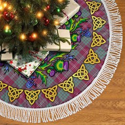 ScotsTee Shop Scottish Crawford Ancient Thistle Celtic Knot Tartan Christmas Tree Skirt