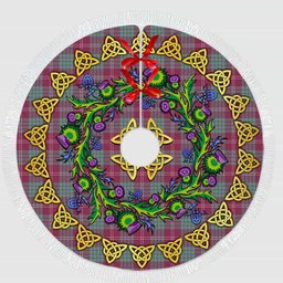 ScotsTee Shop Scottish Crawford Ancient Thistle Celtic Knot Tartan Christmas Tree Skirt