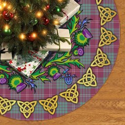 ScotsTee Shop Scottish Crawford Ancient Thistle Celtic Knot Tartan Christmas Tree Skirt
