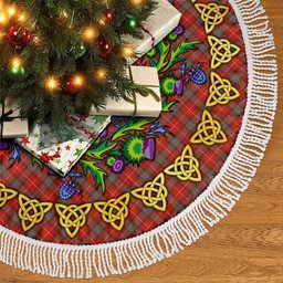 ScotsTee Shop Scottish Fraser Weathered Thistle Celtic Knot Tartan Christmas Tree Skirt