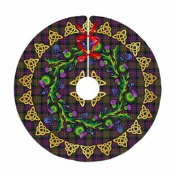 ScotsTee Shop Scottish MacDonald Modern Thistle Celtic Knot Tartan Christmas Tree Skirt
