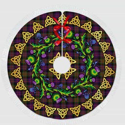 ScotsTee Shop Scottish MacDonald Modern Thistle Celtic Knot Tartan Christmas Tree Skirt