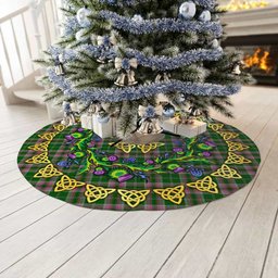 ScotsTee Shop Scottish Gray Hunting Thistle Celtic Knot Tartan Christmas Tree Skirt