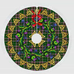 ScotsTee Shop Scottish Gray Hunting Thistle Celtic Knot Tartan Christmas Tree Skirt