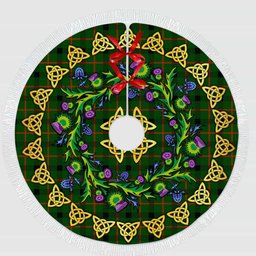 ScotsTee Shop Scottish Kincaid Modern Thistle Celtic Knot Tartan Christmas Tree Skirt