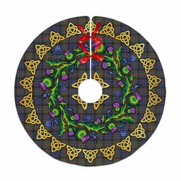 ScotsTee Shop Scottish Fletcher of Dunans Thistle Celtic Knot Tartan Christmas Tree Skirt