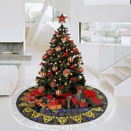 ScotsTee Shop Scottish Fletcher of Dunans Thistle Celtic Knot Tartan Christmas Tree Skirt