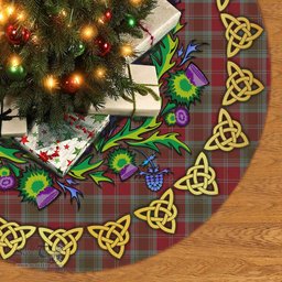 ScotsTee Shop Scottish Lindsay Weathered Thistle Celtic Knot Tartan Christmas Tree Skirt