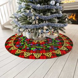 ScotsTee Shop Scottish Kerr Modern Thistle Celtic Knot Tartan Christmas Tree Skirt