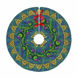 ScotsTee Shop Scottish Hamilton Hunting Ancient Thistle Celtic Knot Tartan Christmas Tree Skirt