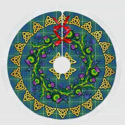 ScotsTee Shop Scottish Hamilton Hunting Ancient Thistle Celtic Knot Tartan Christmas Tree Skirt