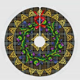 ScotsTee Shop Scottish Graham of Menteith Weathered Thistle Celtic Knot Tartan Christmas Tree Skirt