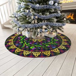 ScotsTee Shop Scottish Logan Modern Thistle Celtic Knot Tartan Christmas Tree Skirt